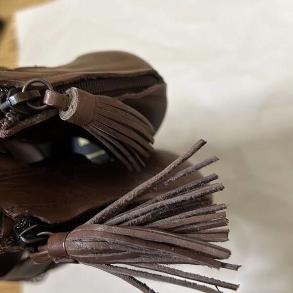 DOLCE VITA LEATHER TASSEL BRAIDED SANDALS SIZE 10 - Picture 5 of 8